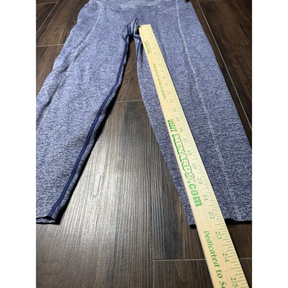 Victorias Secret Pink Seamless Leggings Heathered Navy Butt Lift Large Short - Picture 5 of 8